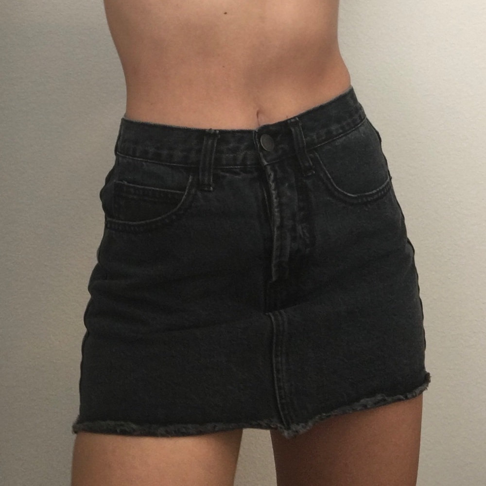 Black Jean Skirt